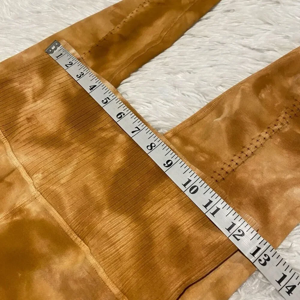 Free People Good Karma Tie-Dye Leggings in Burnt Topaz Medium